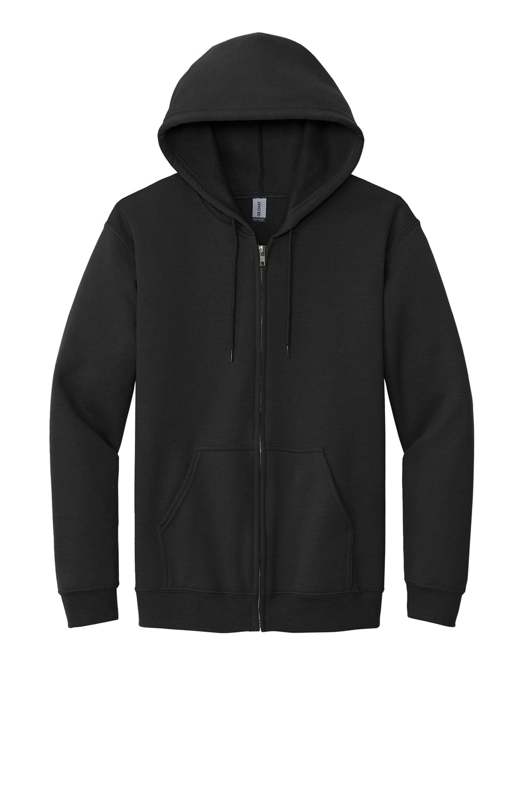 Gildan Full-Zip Hooded Sweatshirt Mens/Unisex Hoodies Black