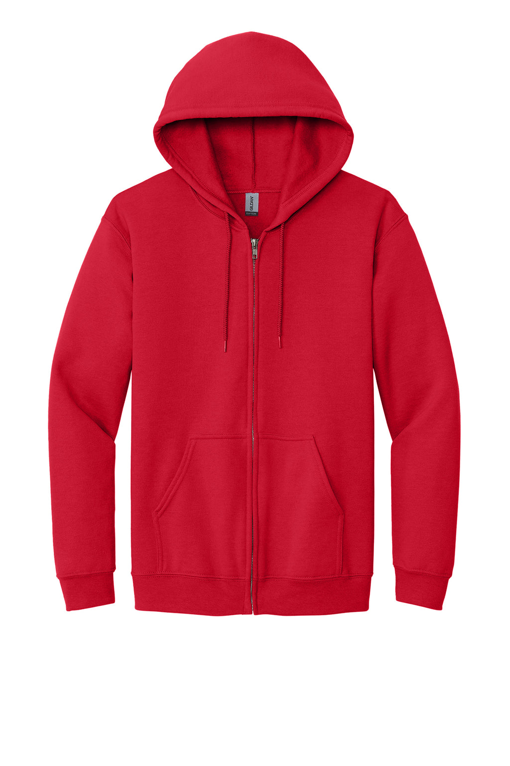 Gildan Full-Zip Hooded Sweatshirt Mens/Unisex Hoodies Red