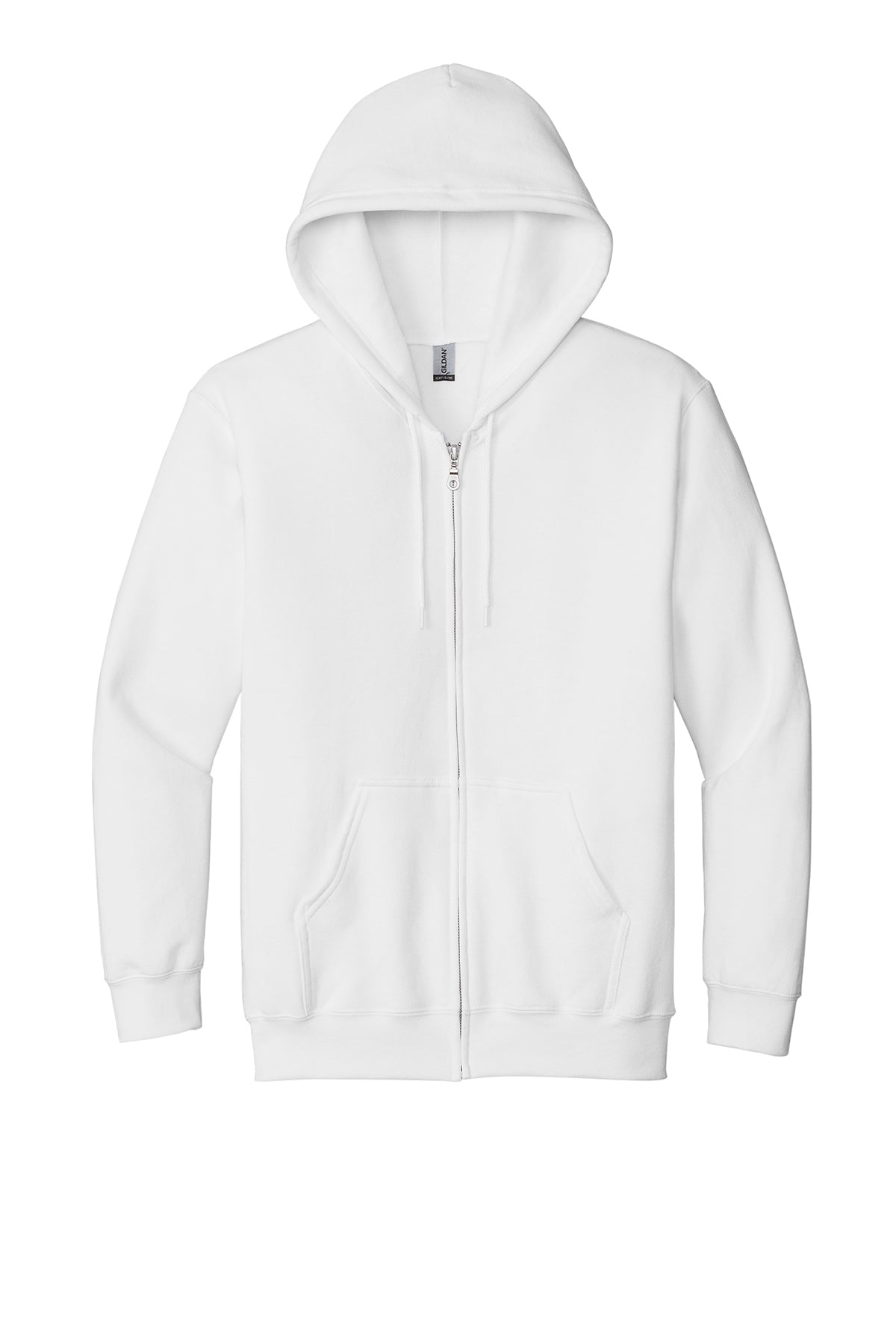 Gildan Full-Zip Hooded Sweatshirt Mens/Unisex Hoodies White