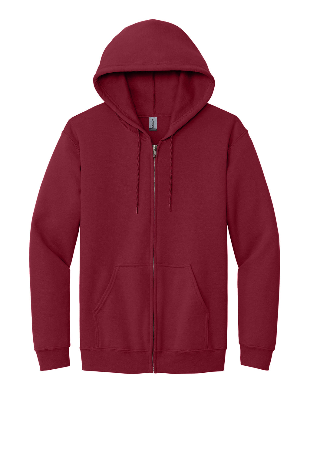 Gildan Full-Zip Hooded Sweatshirt Mens/Unisex Hoodies Cardinal