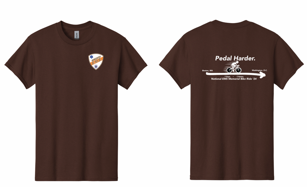 Mens/Unisex T-shirts Dark Brown (National EMS Memorial Bike Ride )