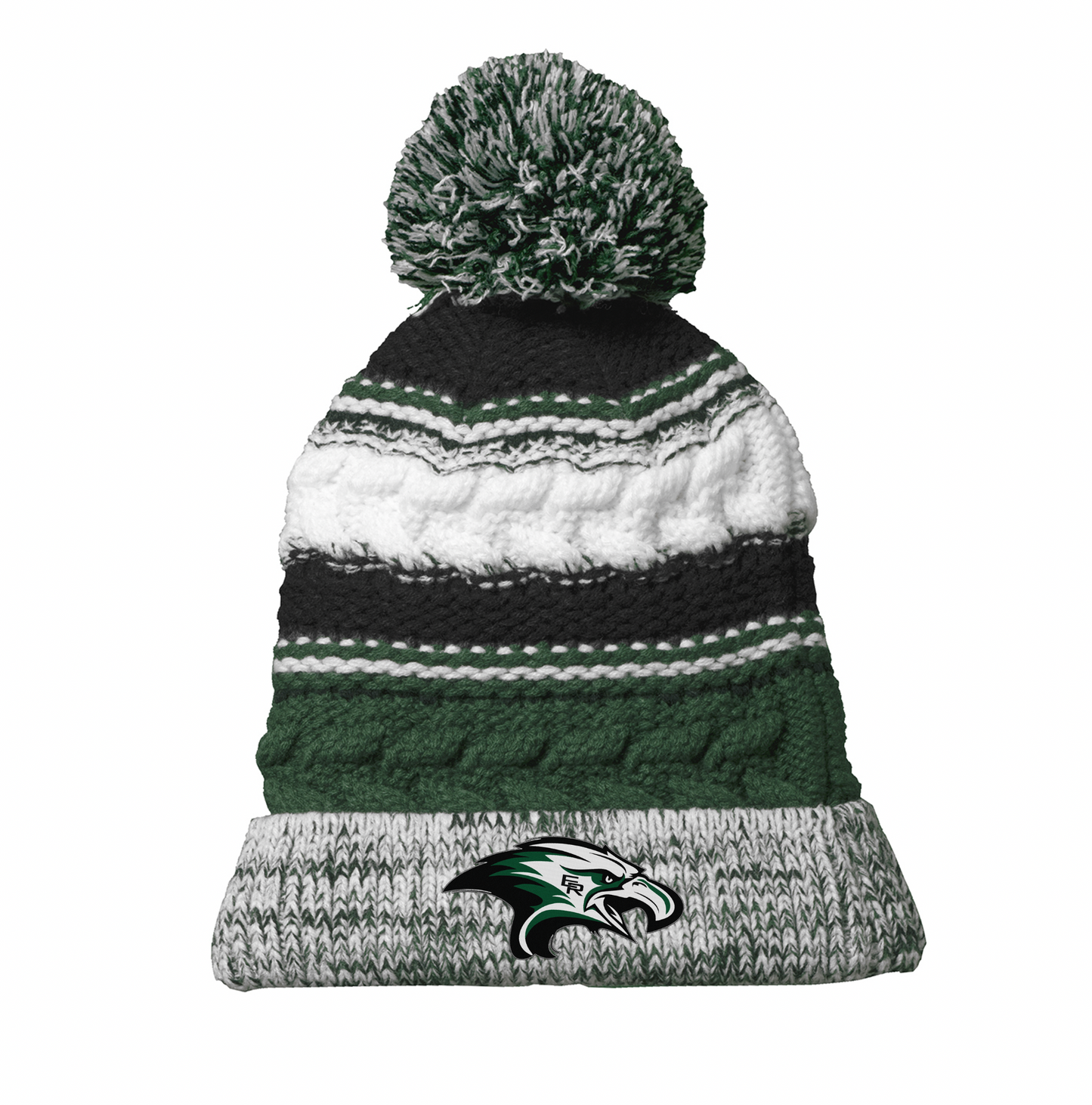 Ramblers pom pom hat with Embroidered patch