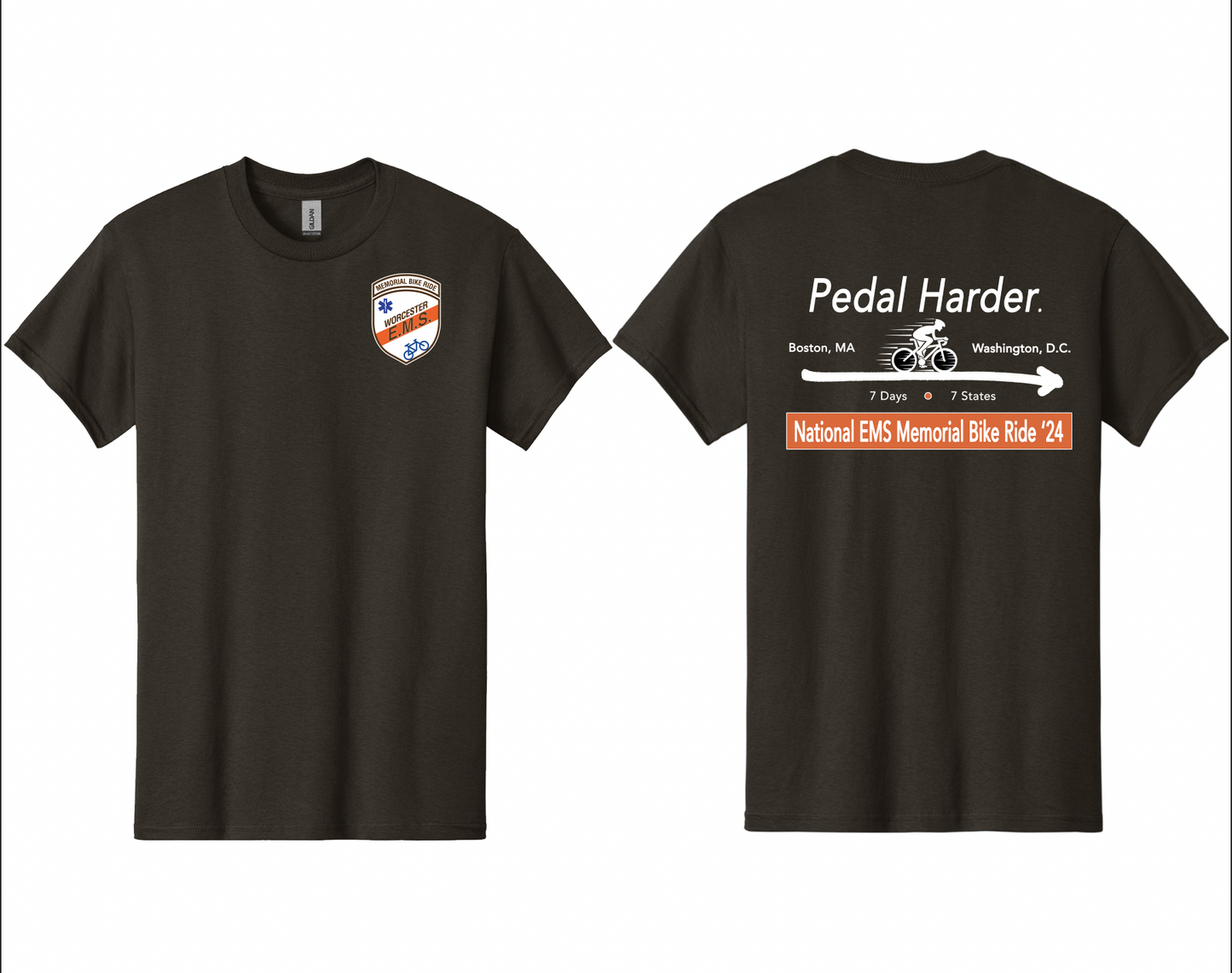 2024 Unisex T-shirts Dark Brown (National EMS Memorial Bike Ride)