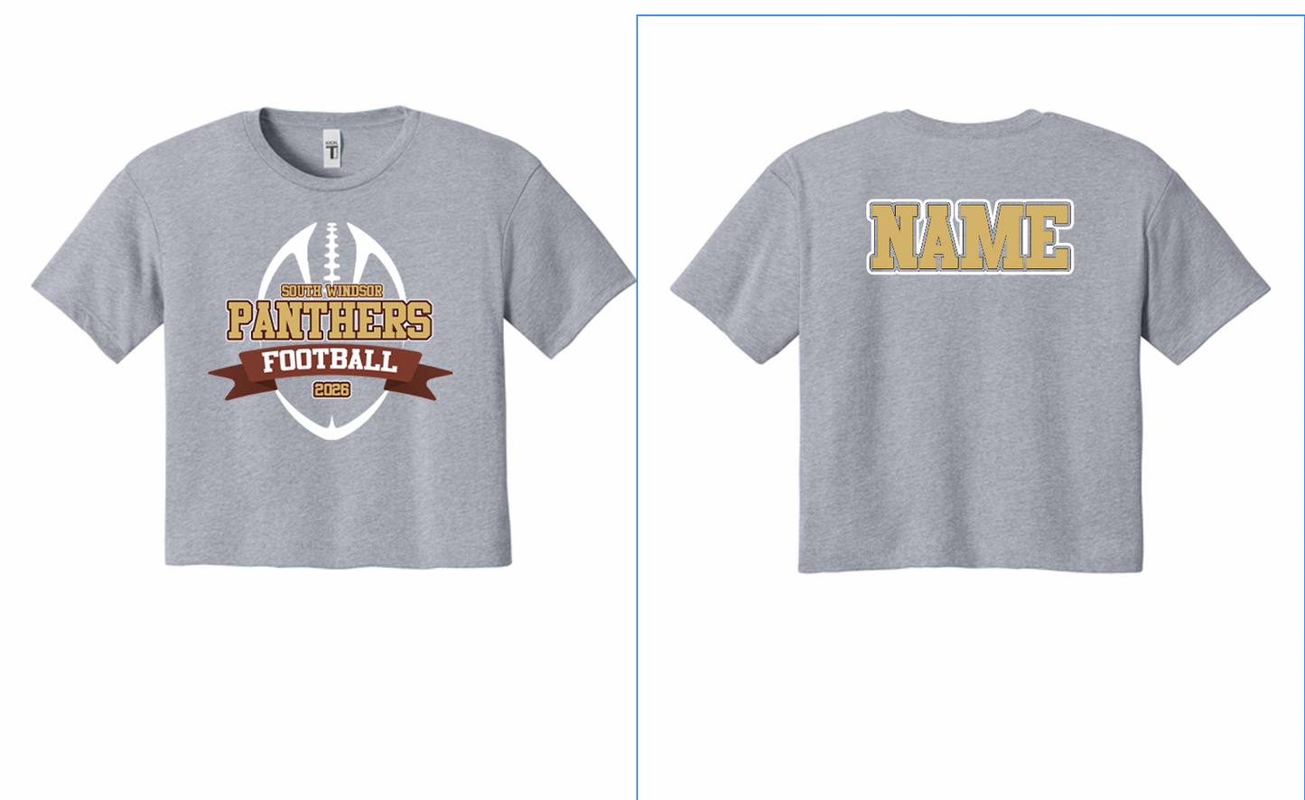 Panthers Football 2026 Crop Top