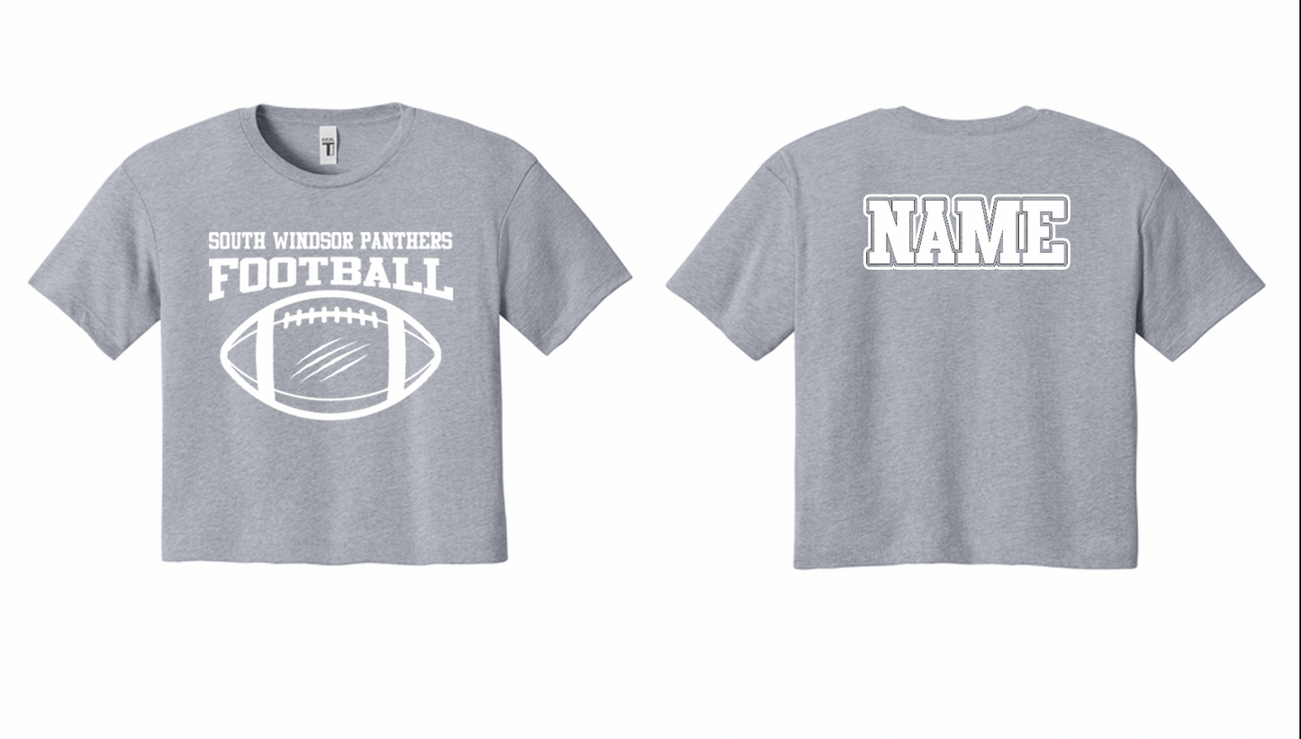 Panthers Ripped Football Crop Top