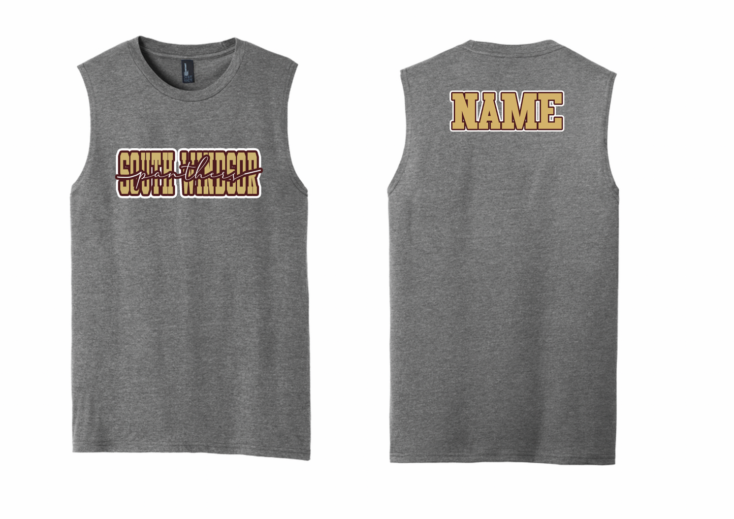 Panthers Cursive Sleveless T-Shirt