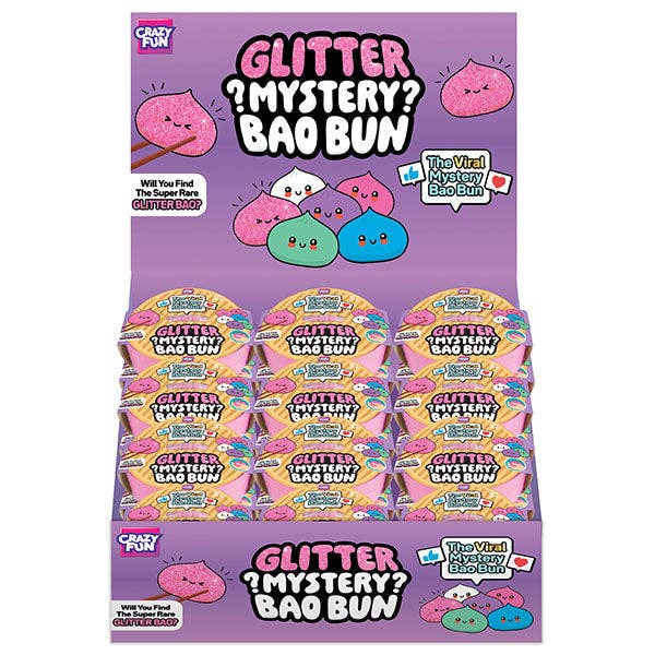 Glitter Mystery Bao Bun 4" Dumpling Squishy Fidget Toy (1pc)