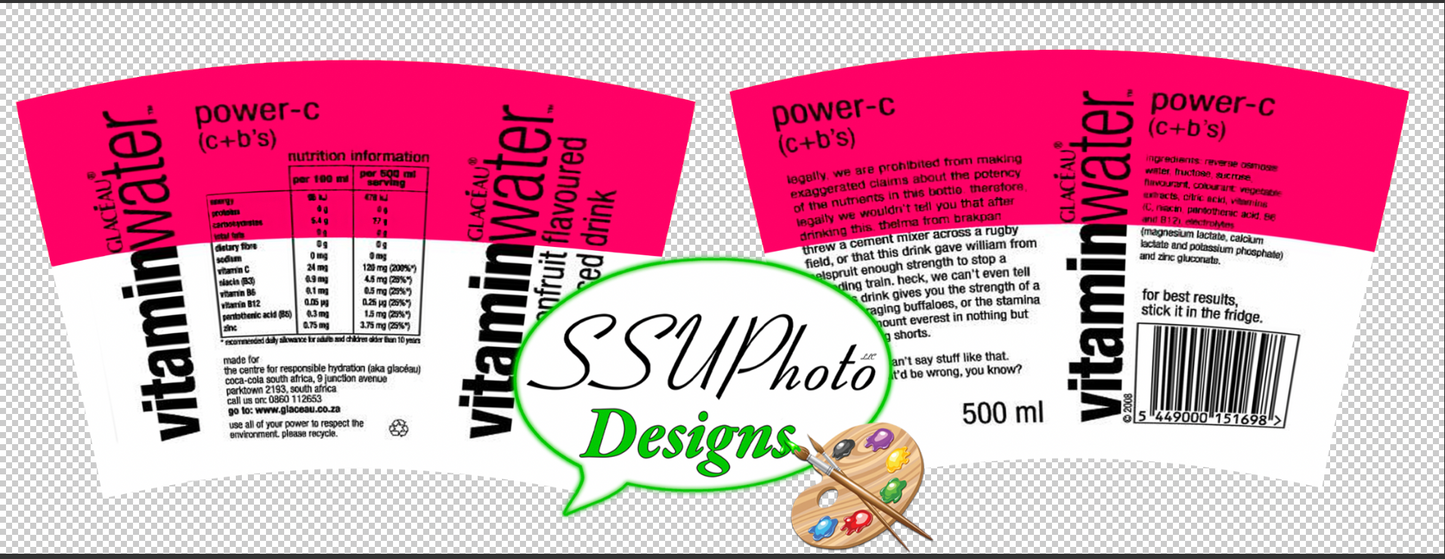 Vitamin water Coffee Cozie Digital Design