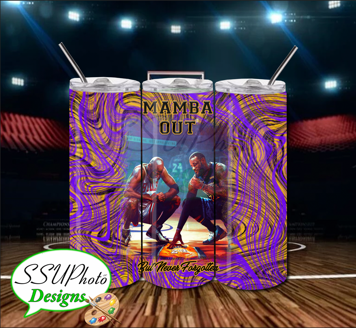 Mamba Out 20 OZ Skinny Tumbler straight Digital Design