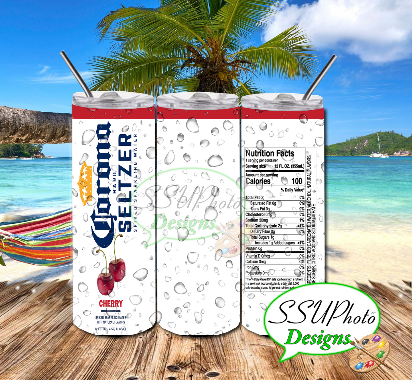 Corona Seltzer Collection 20 OZ Skinny Tumbler Straight Digital