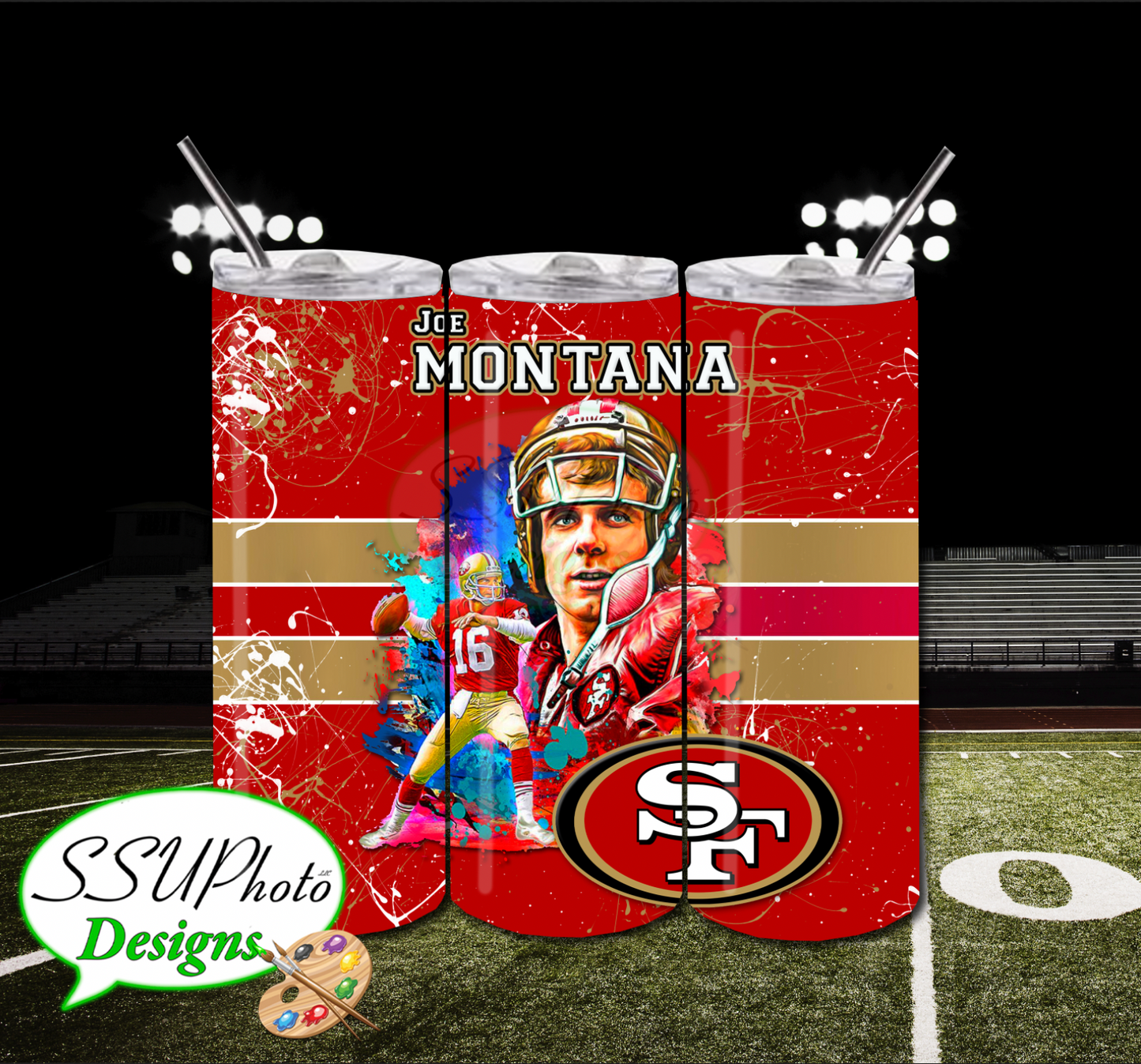 Joe Montana Skinny Tumbler