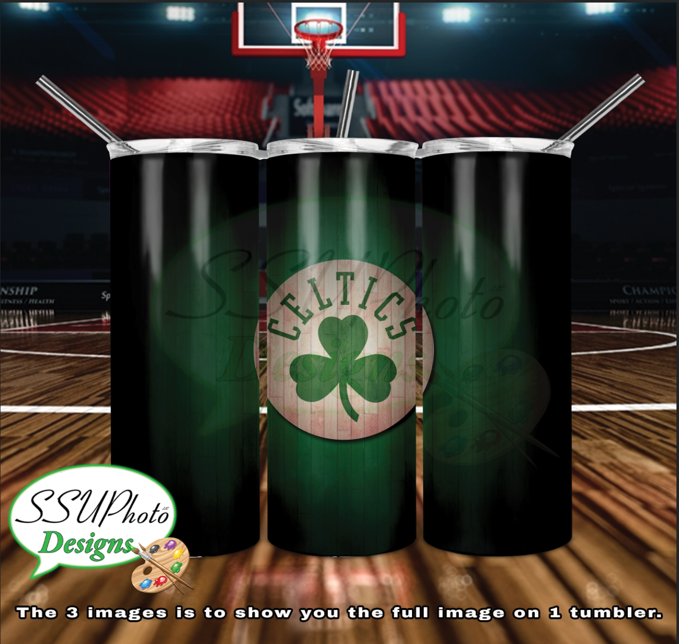 BCeltics Collection 20 OZ Skinny TumblerD Digital Design