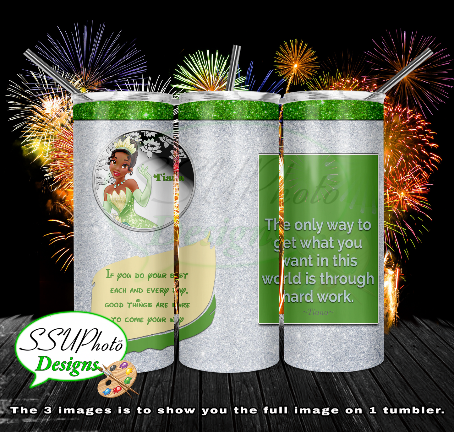 Princess 20 OZ Skinny TumblerD Digital Design