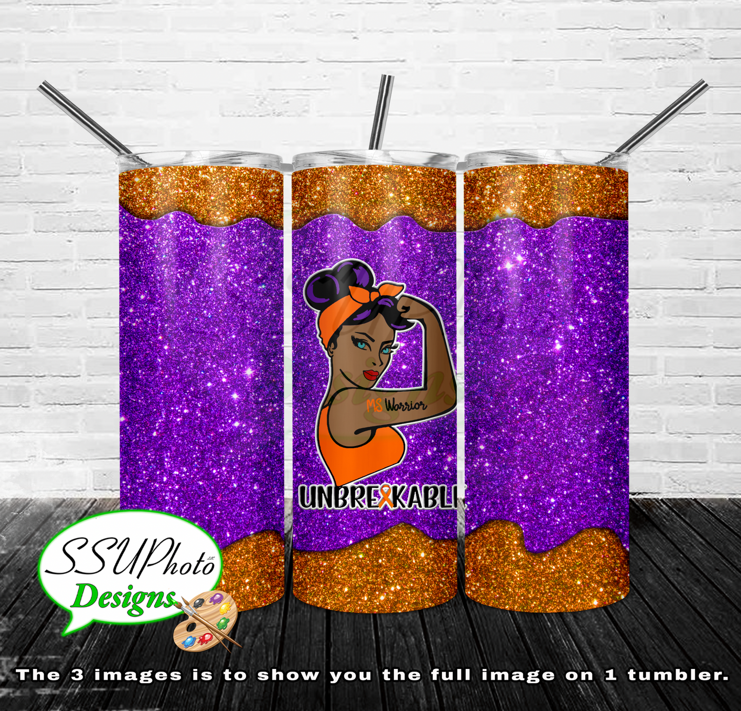 MS Warrior 20 oz and 30oz OZ Skinny TumblerD Digital Design