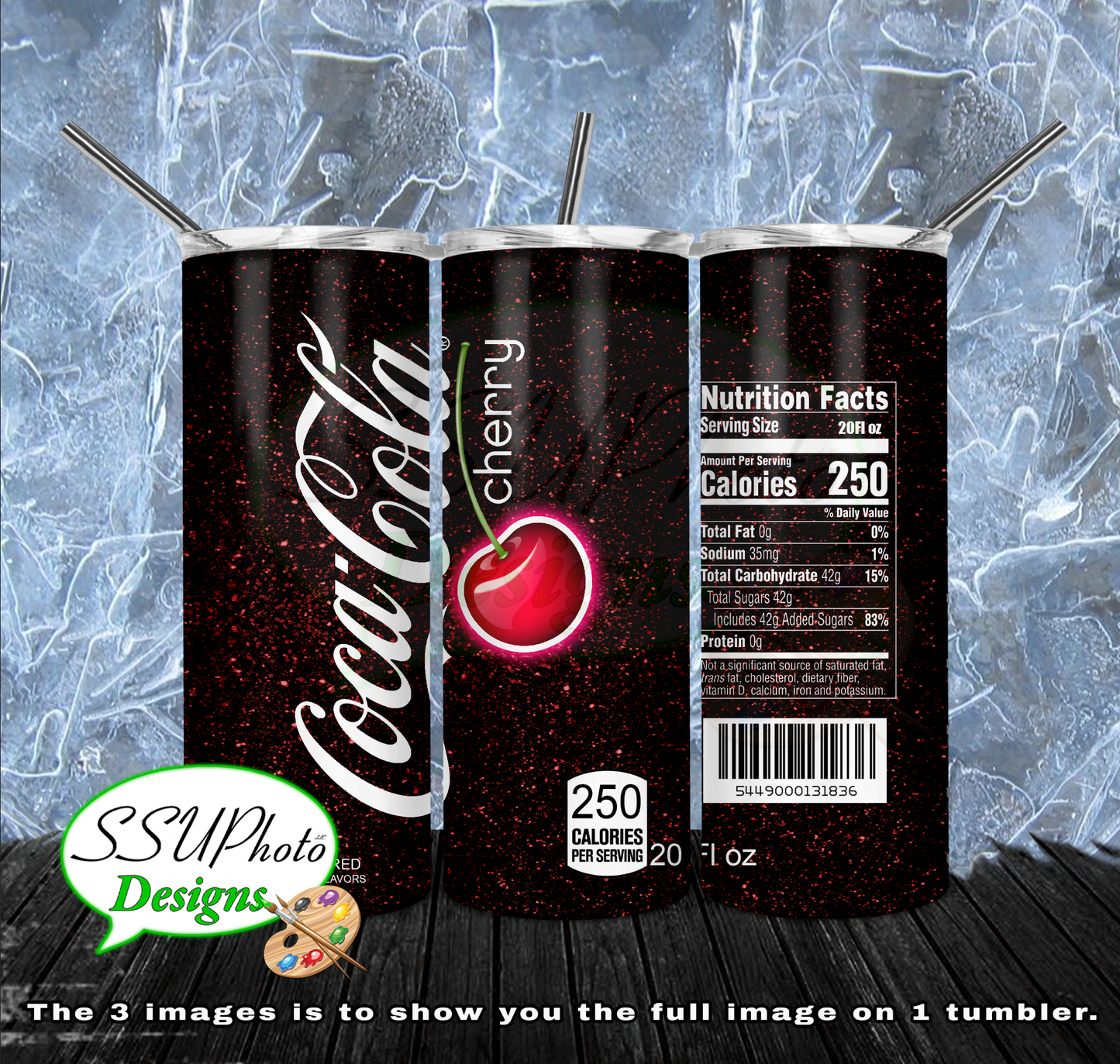 Cherry Cola 20 oz and 30oz OZ Skinny TumblerD Digital Design