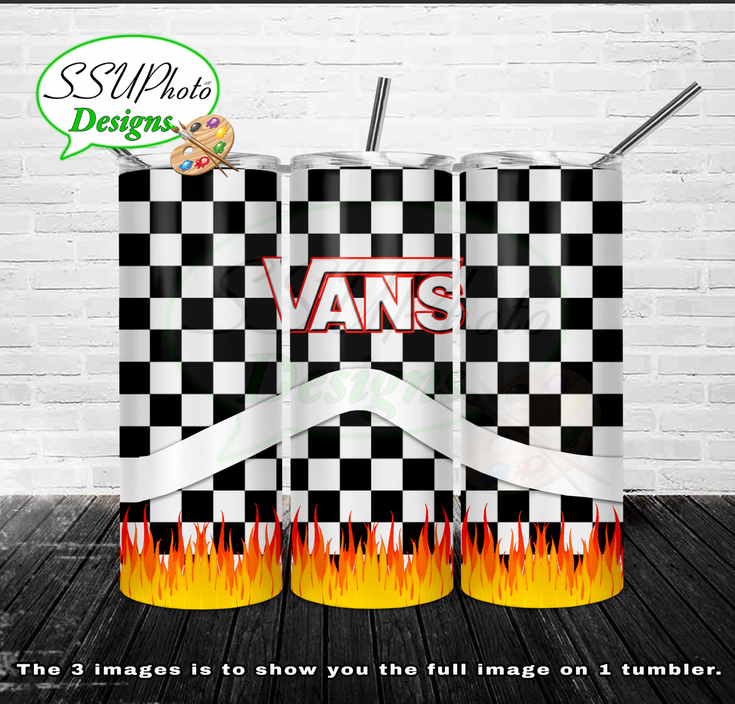 vans checkered 20 oz and 30oz OZ Skinny TumblerD Digital Design