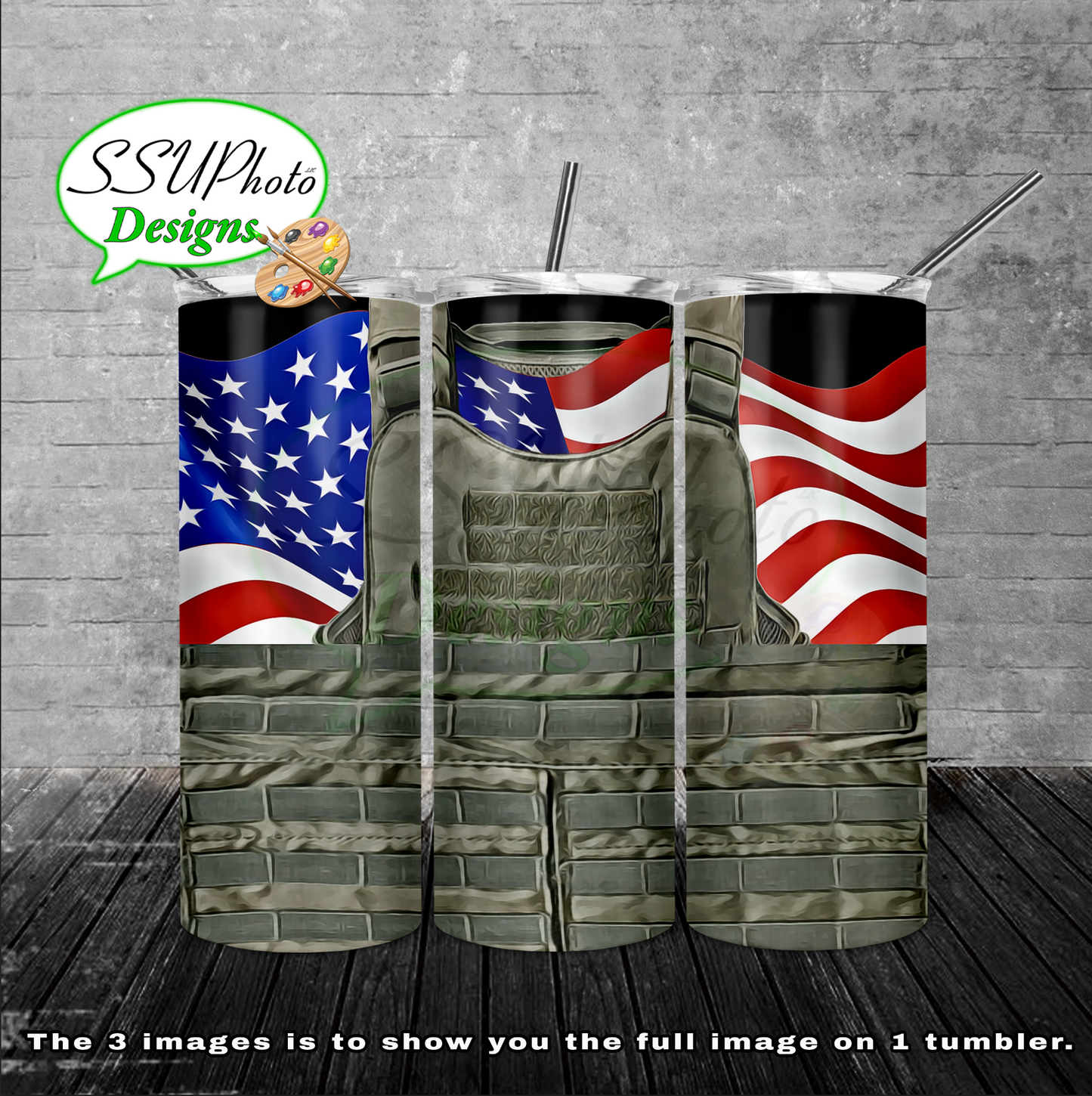 Protect our Flag 20 oz and 30oz OZ Skinny TumblerD Digital Design