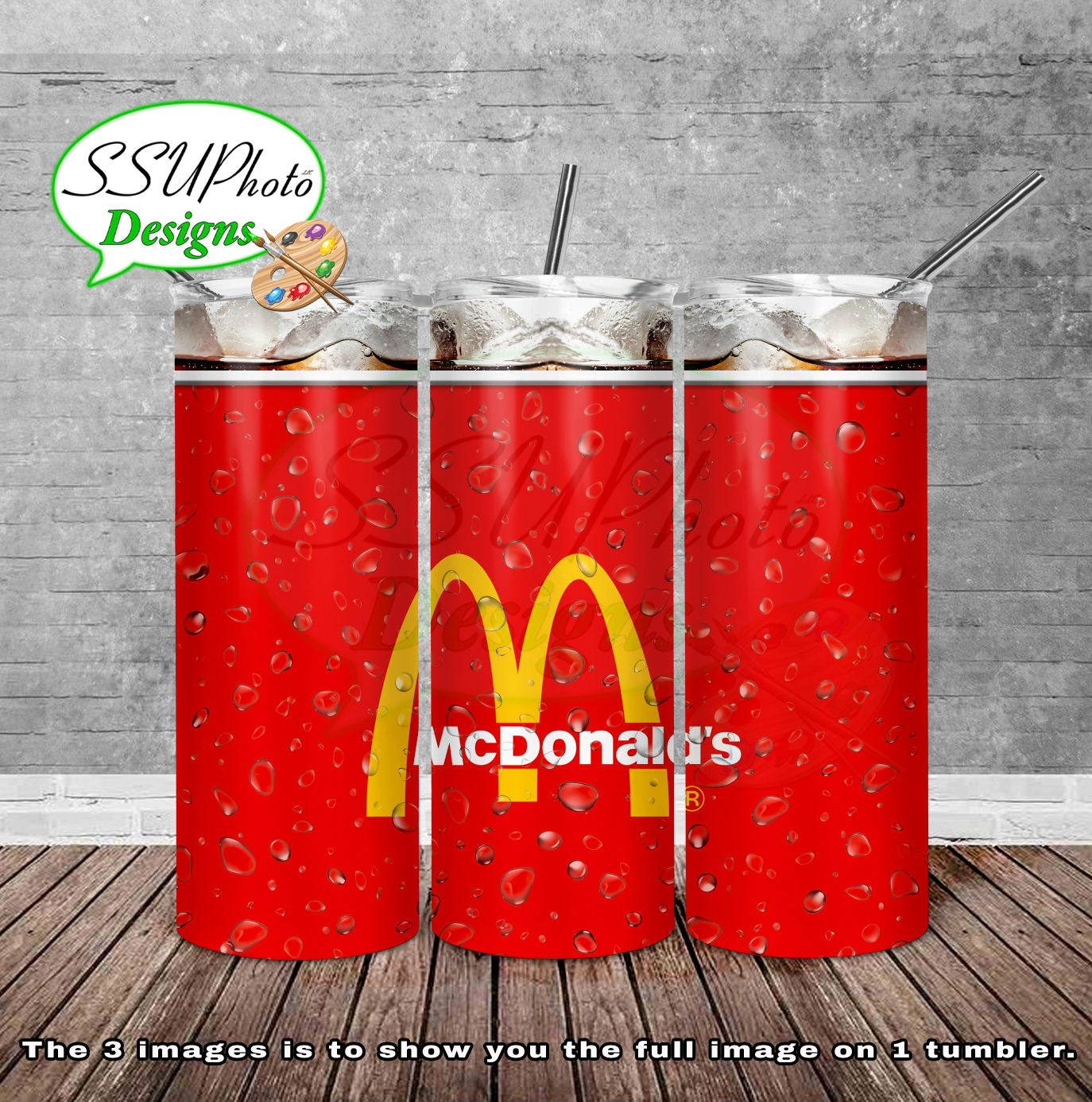 vintage McDs 20 oz and 30oz OZ Skinny TumblerD Digital Design