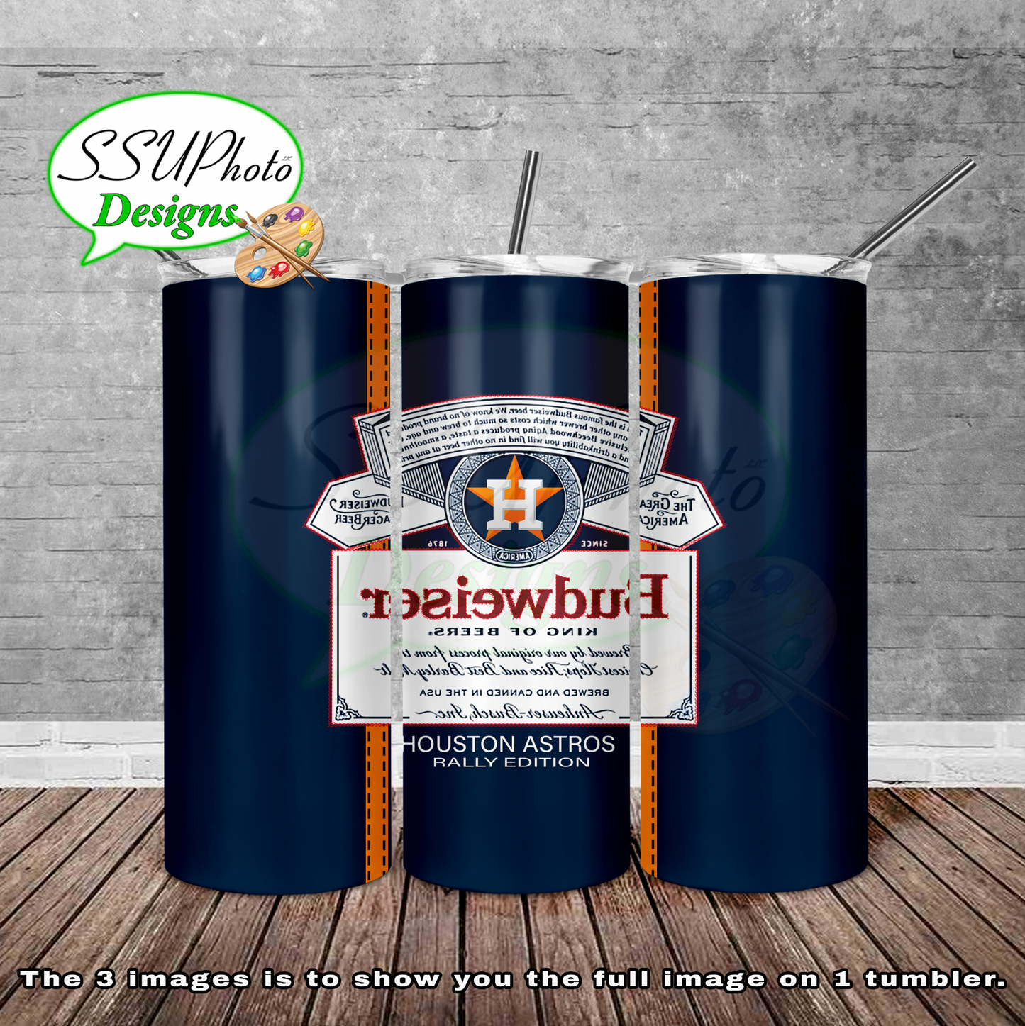 H A Bud Rally 20 oz and 30oz OZ Skinny TumblerD Digital Design