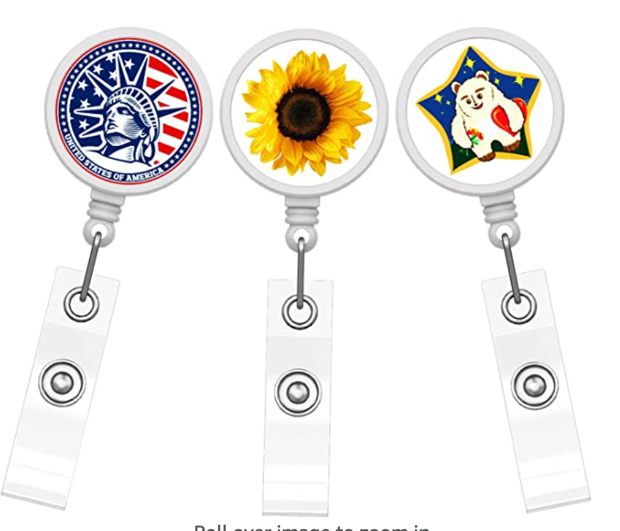 Retractable photo badge holder