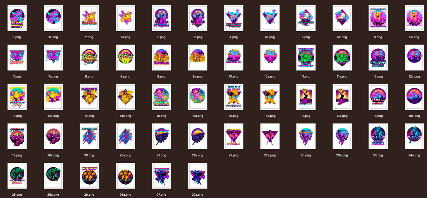 Neon cartoon Designs 2023