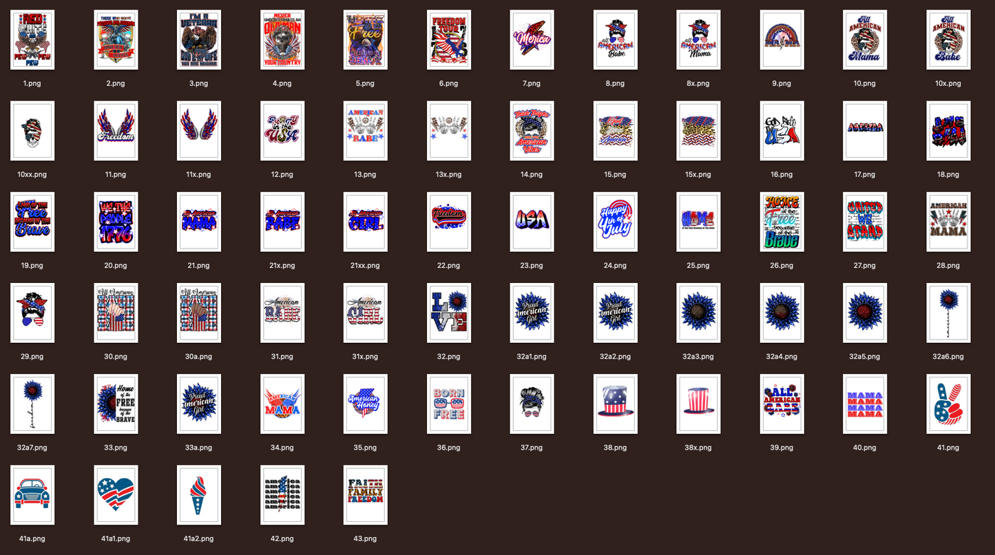 Red White Blue Patriotic PNG Designs DESIGN 2023