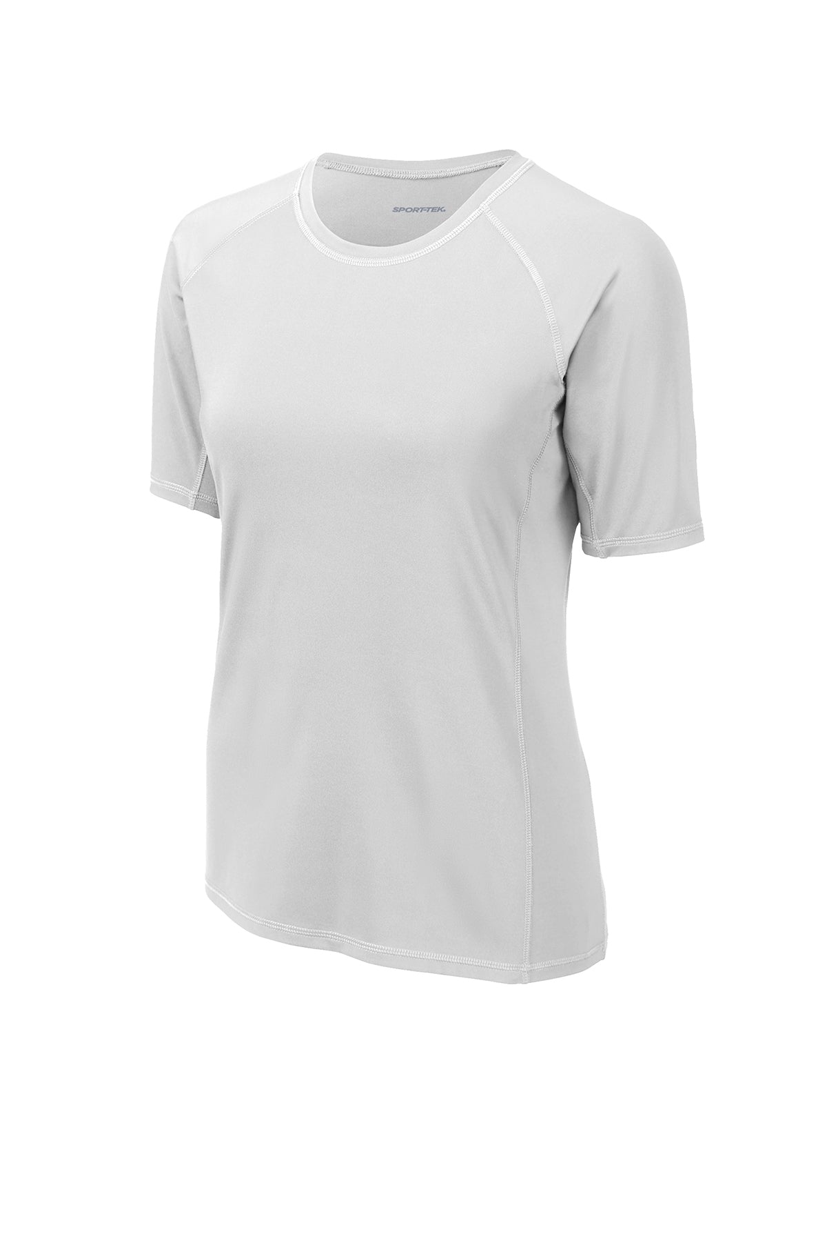 Sport-Tek Ladies White Rashguard Tee
