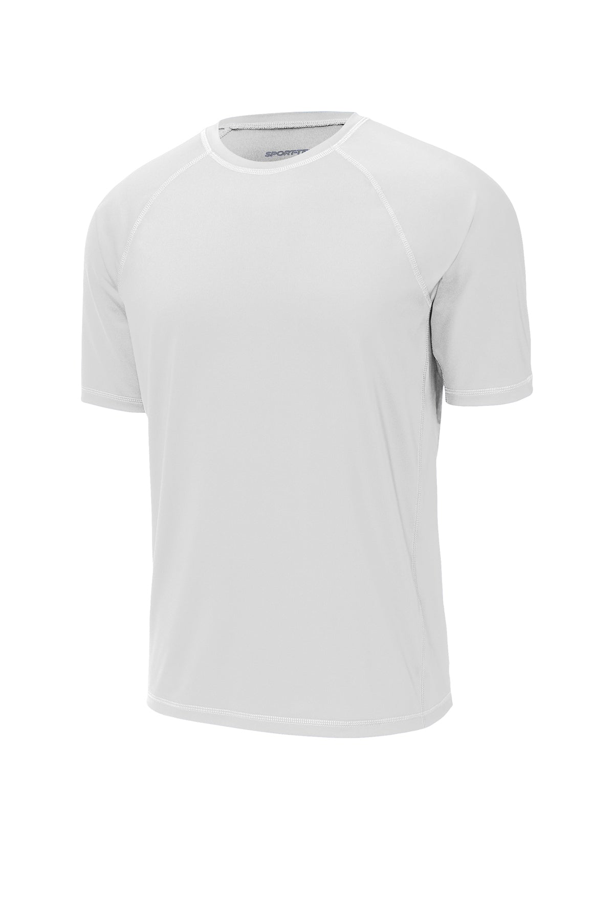 Sport-Tek Mens/Unisex White  Rashguard Tee