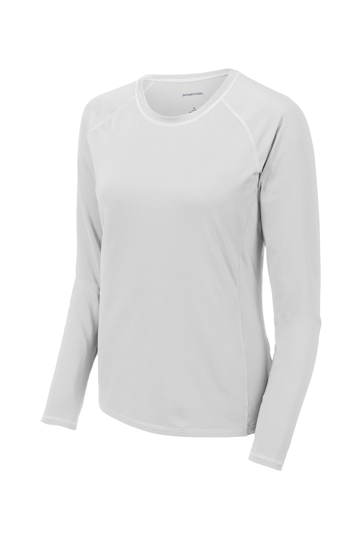 Sport-Tek Ladies White Rashguard Tee