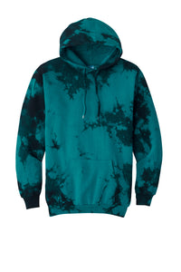 Port & Company® Crystal Tie-Dye Hoodie Black Teal