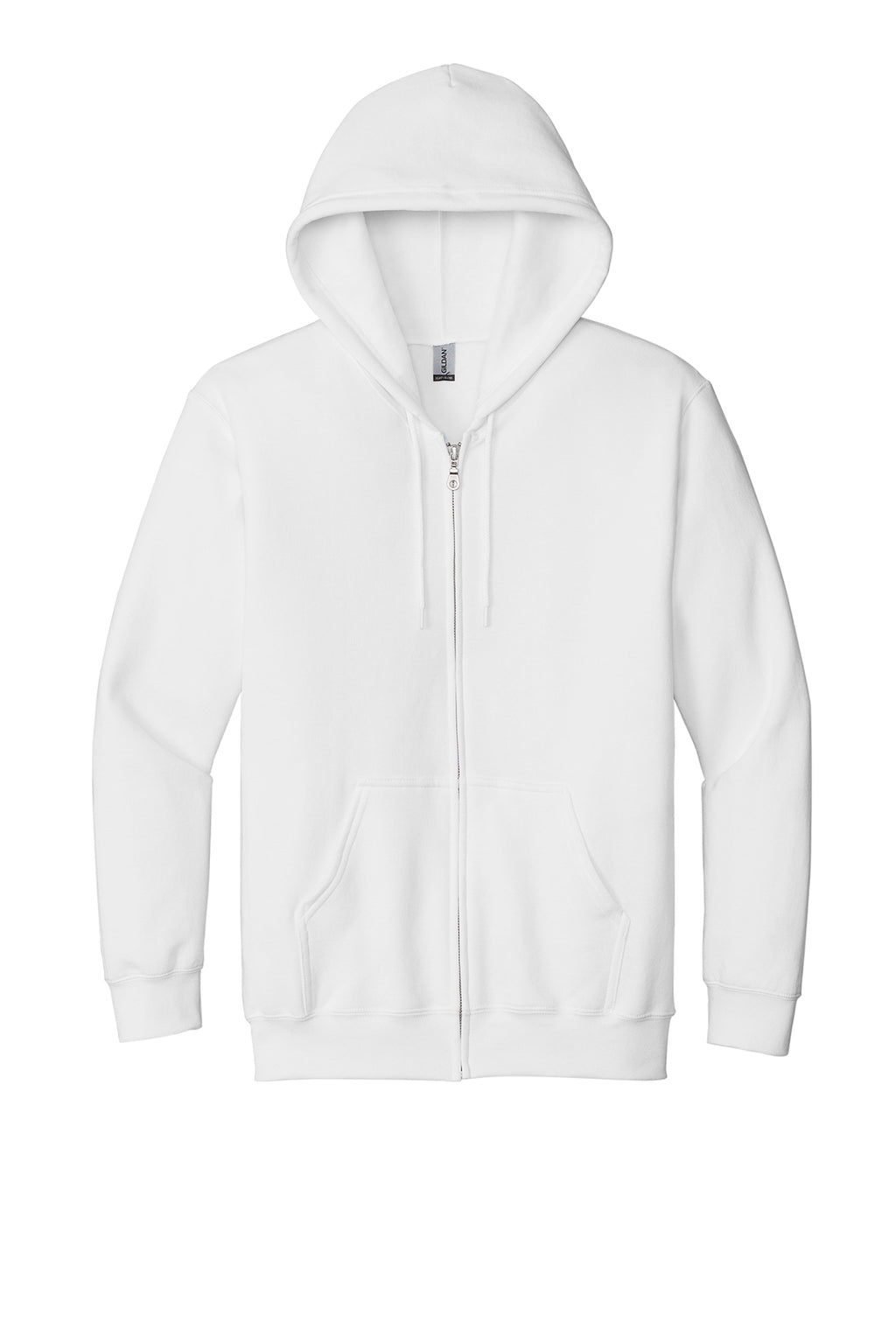 Gildan Full-Zip Hooded Sweatshirt Mens/Unisex Hoodies White