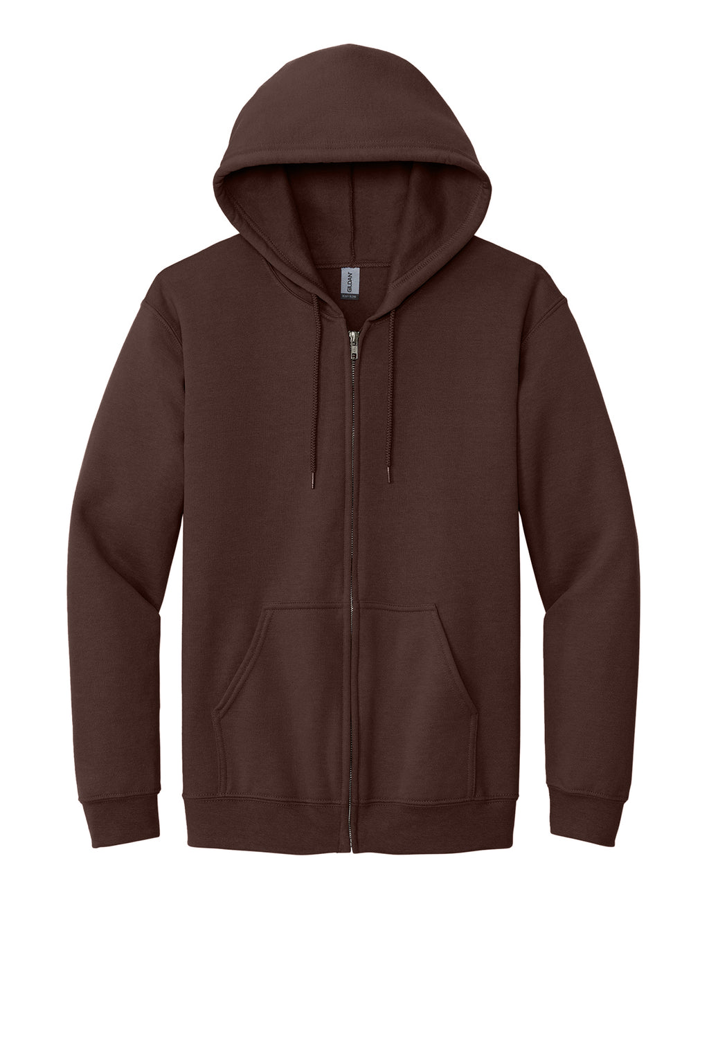 Gildan Full-Zip Hooded Sweatshirt Mens/Unisex Hoodies Dark Chocolate