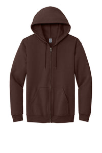 Gildan Full-Zip Hooded Sweatshirt Mens/Unisex Hoodies Dark Chocolate