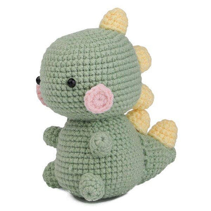 The LOOP Brigade: DIY Mini Crochet Plush Toy Complete Kit For Beginners - Noah the Dinosaur