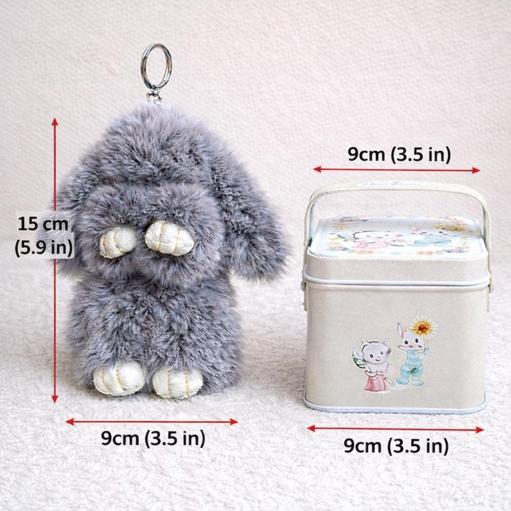 Bao Bunny Furry Kawaii Plush Keychain Mystery Tin (1pc)
