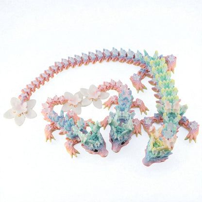 3D Printed Rainbow Blossom Dragon, 3D Printed Dragon
