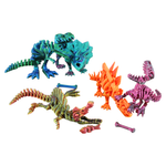 3D Printed Flexible Articulate Dinosaurs (Large) Multi Color