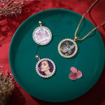 Rhinestone Bezel Pendant Single Image