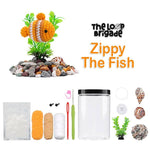 The LOOP Brigade: DIY Crochet Plush Toy Complete Kit For Beginners - Fish Aquarium (Multiple Colors)