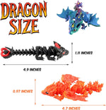Articulated 3D Printed Dragon Figurine (5") – Unique Styles