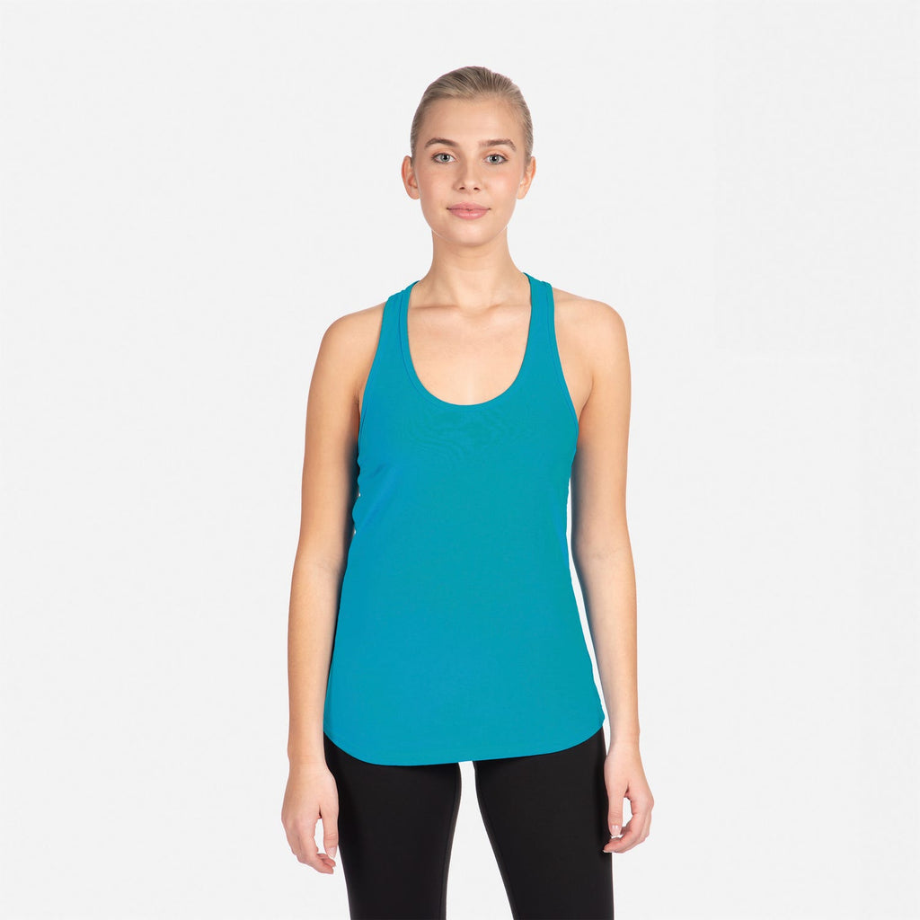 Next Level Womens Racerback Tank Tops Turquoise