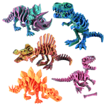 3D Printed Flexible Articulate Dinosaurs (Large) Multi Color