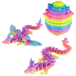 3D Printed Articulated Crystal Dragon (Rainbow)