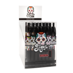 Sugar Skull Smens - Scented Grip Pens, Black Ink - 8 Count