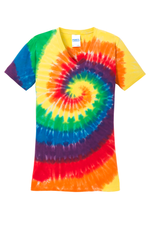 Port & Company Tie-Dye Womens Cotton V-Neck