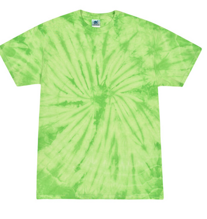 Tie-Dye Mens/Unisex Cotton Short Sleeve Shirt Spider Wash