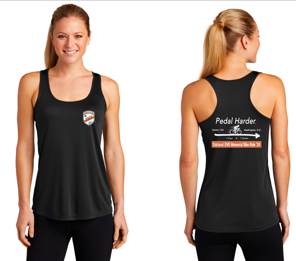 (Last Year)Ladies Performance Tank Tops Black (National EMS Memorial Bike Ride 2024 )