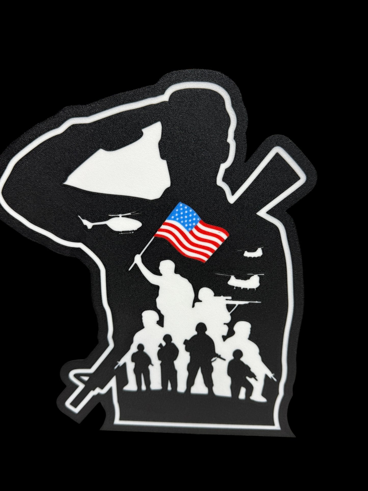 Patriotic Remember Veterans LED Lightbox