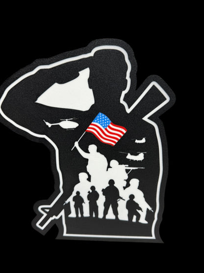 Patriotic Remember Veterans LED Lightbox