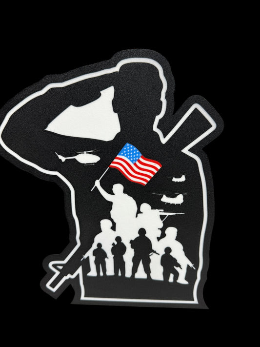 Patriotic Remember Veterans LED Lightbox